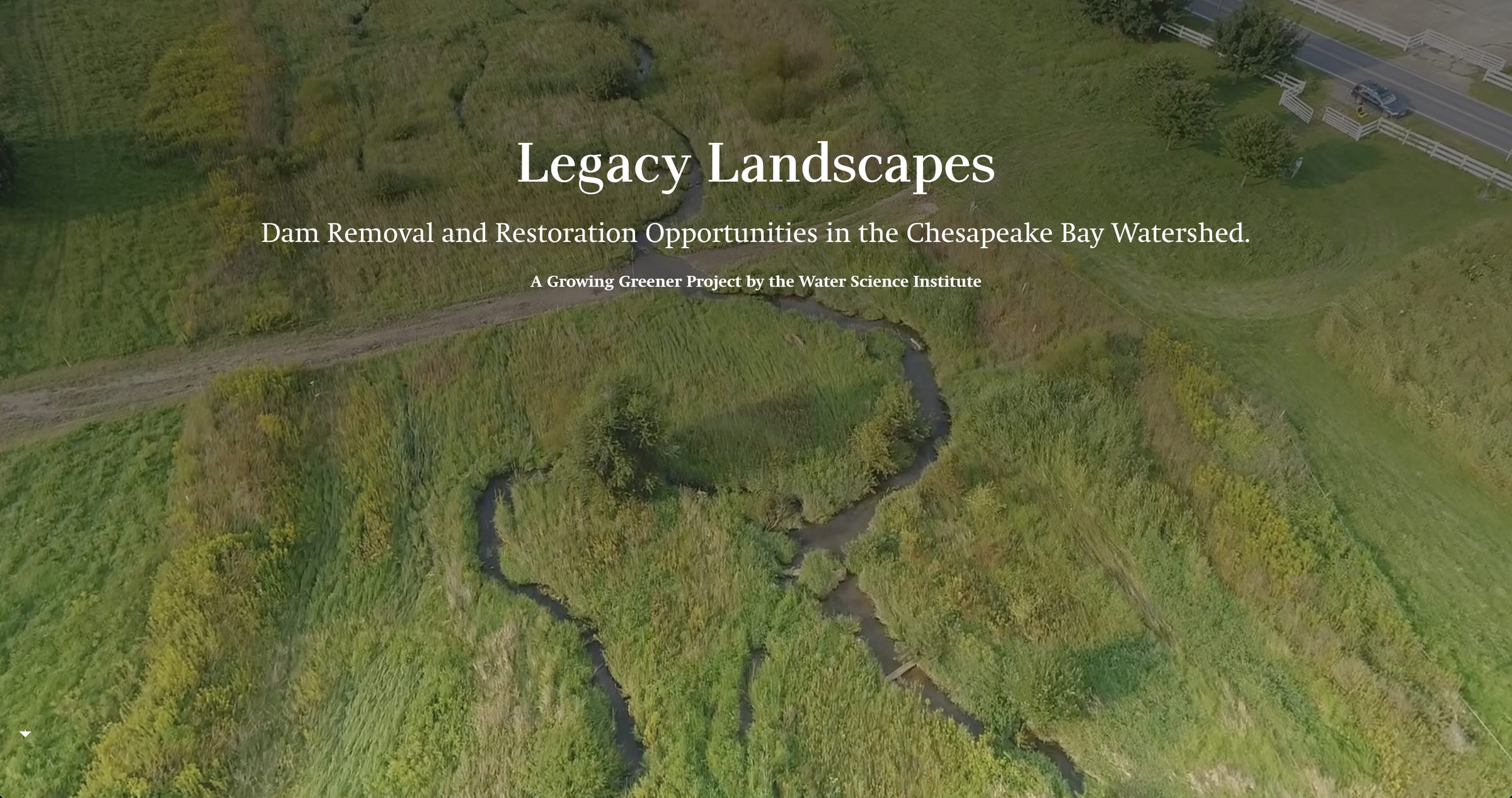 Legacy Landscapes story map screenshot